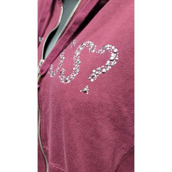 GUESS Sequined Full Zip Hoodie - Picture 2 of 5